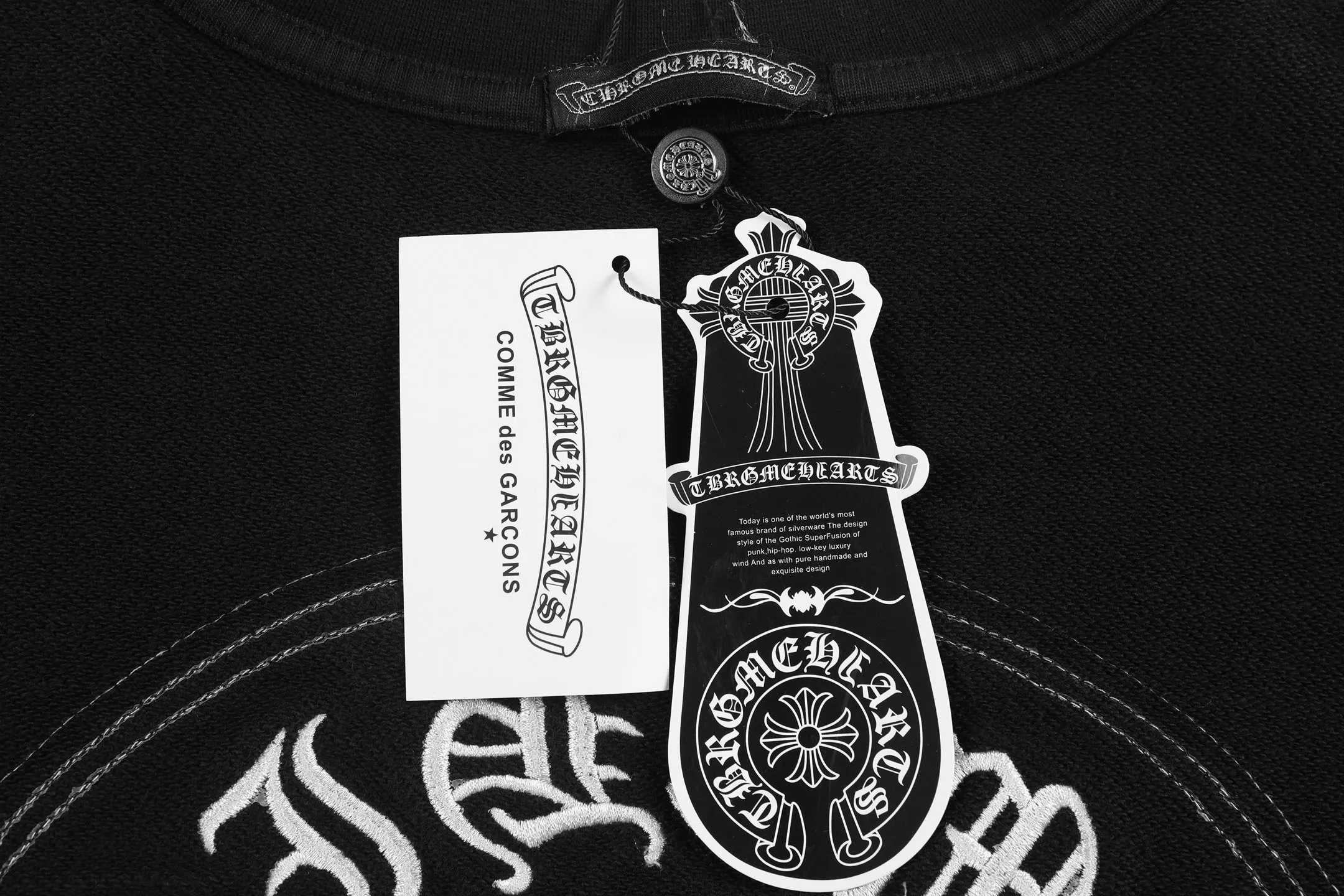 P310 Chrome Hearts Chrome Hearts Cross Horseshoe Sanskrit Washed Tie-Dye Sweatshirt Size: SMLXL Color: Pink Black